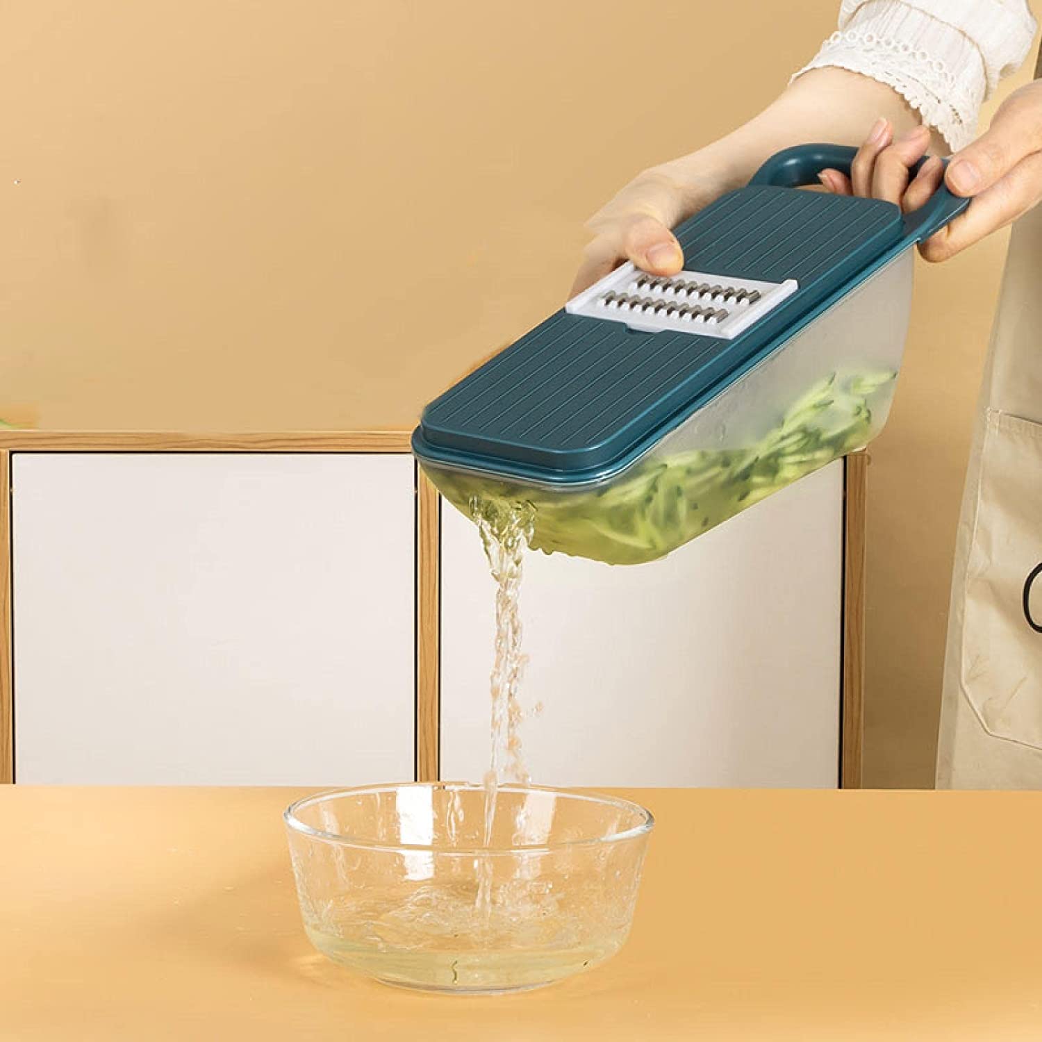 2165 Multifunctional Vegetable Slicer Cutter Onion and Potato Slicer cutter with 6blades and 1 peeler DeoDap 2165 Multifunctional Vegetable Slicer Cutter Onion and Potato Slicer cutter with 6blades and 1 peeler DeoDap